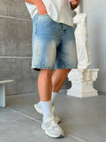 Paint Detail Denim Shorts