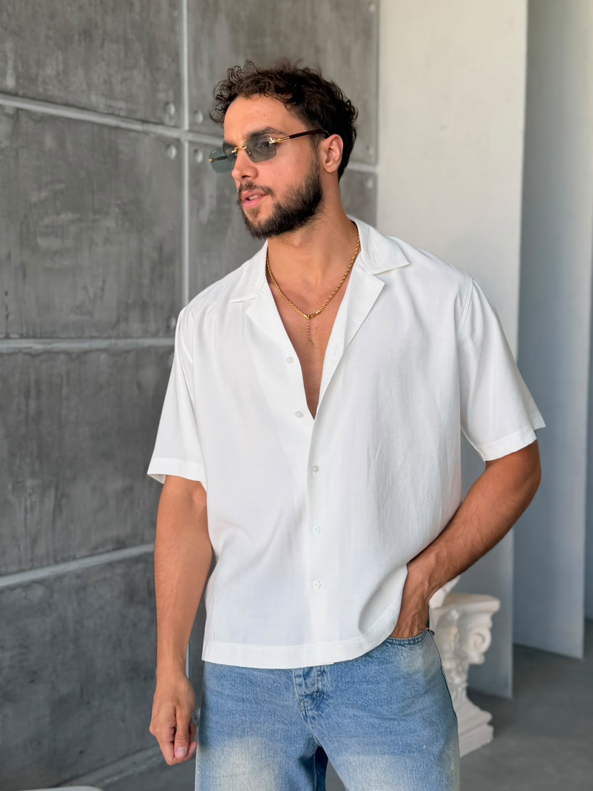 Shirt Modal Oversize - White