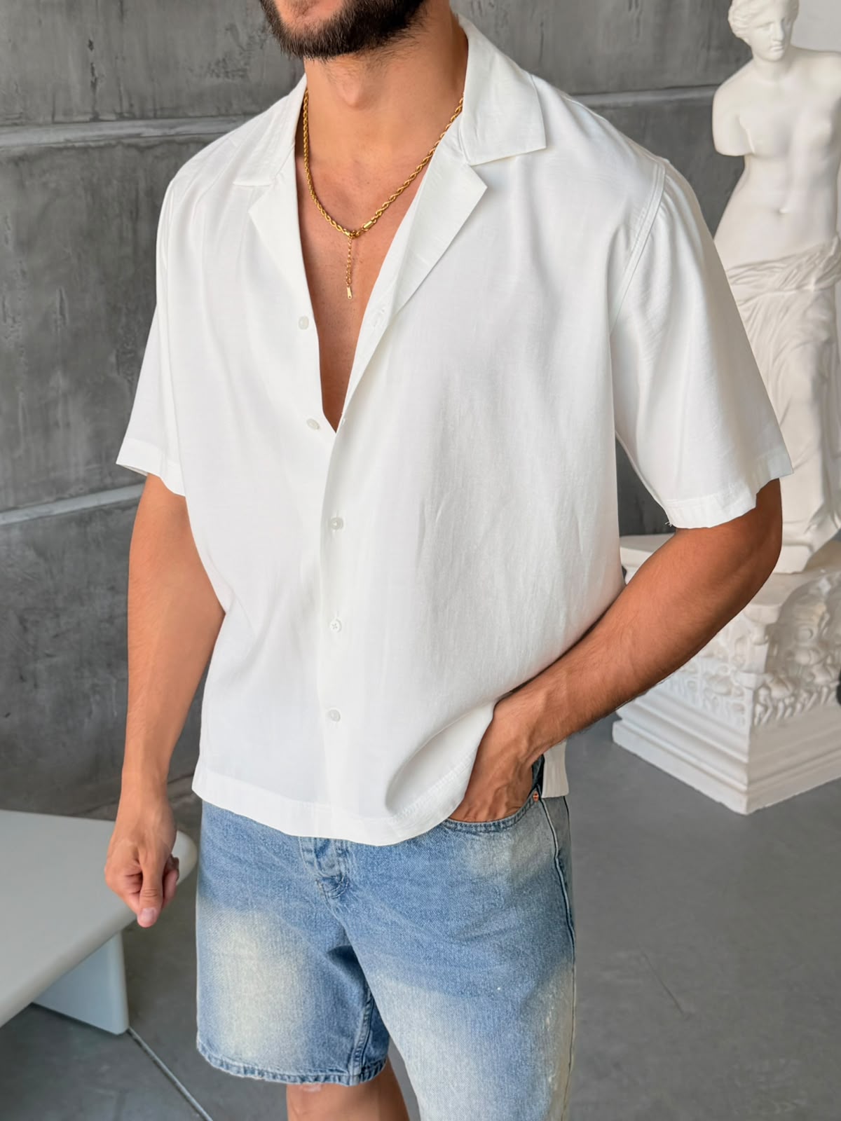 Shirt Modal Oversize - White