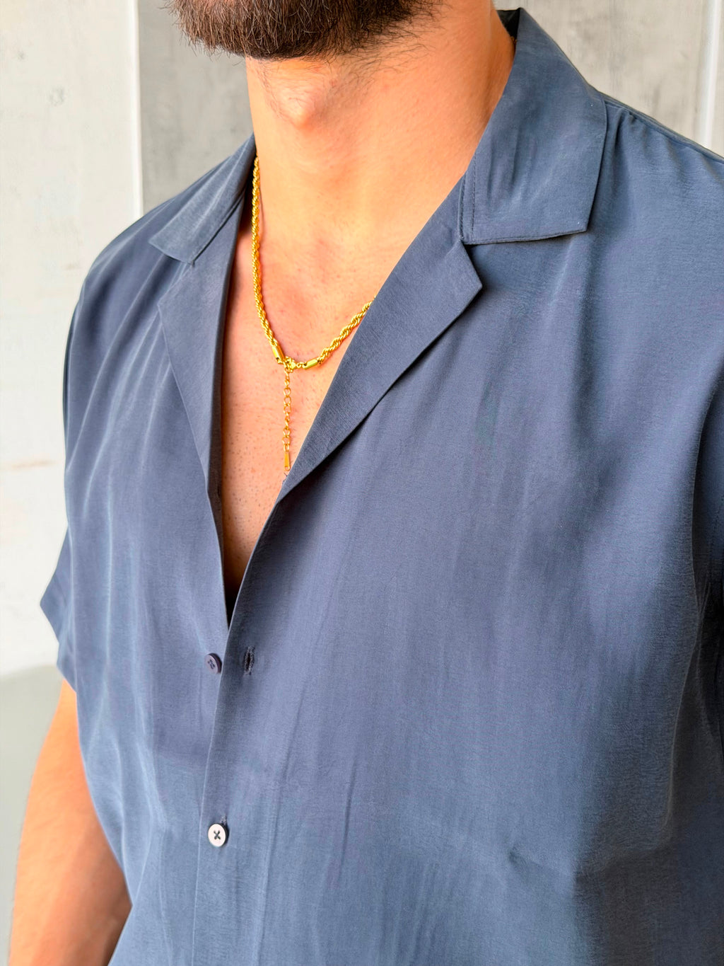Shirt Modal Oversize - Blue