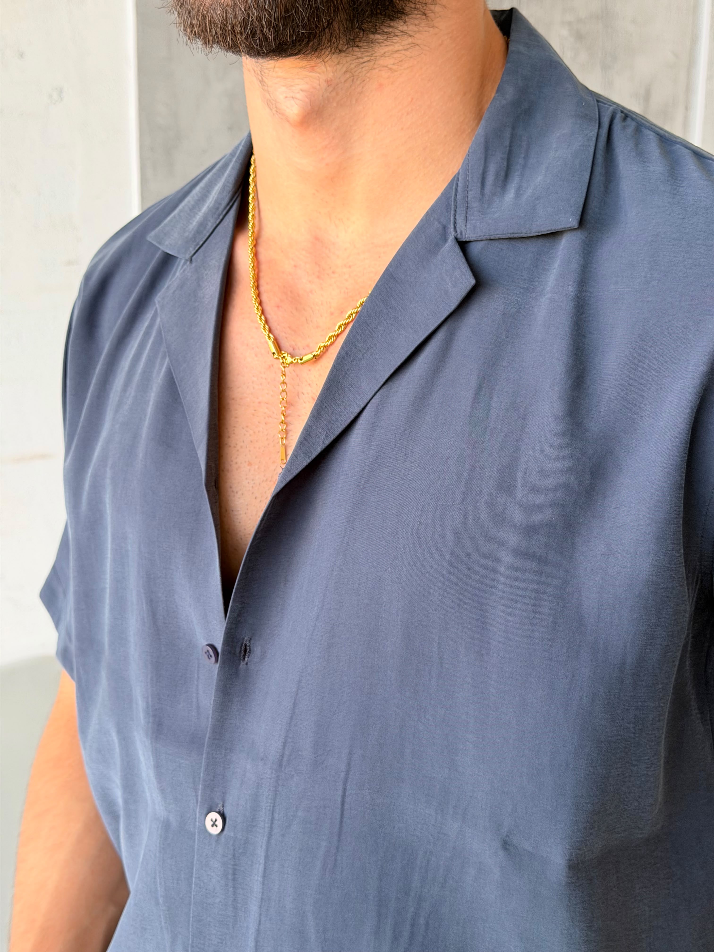 Shirt Modal Oversize - Blue