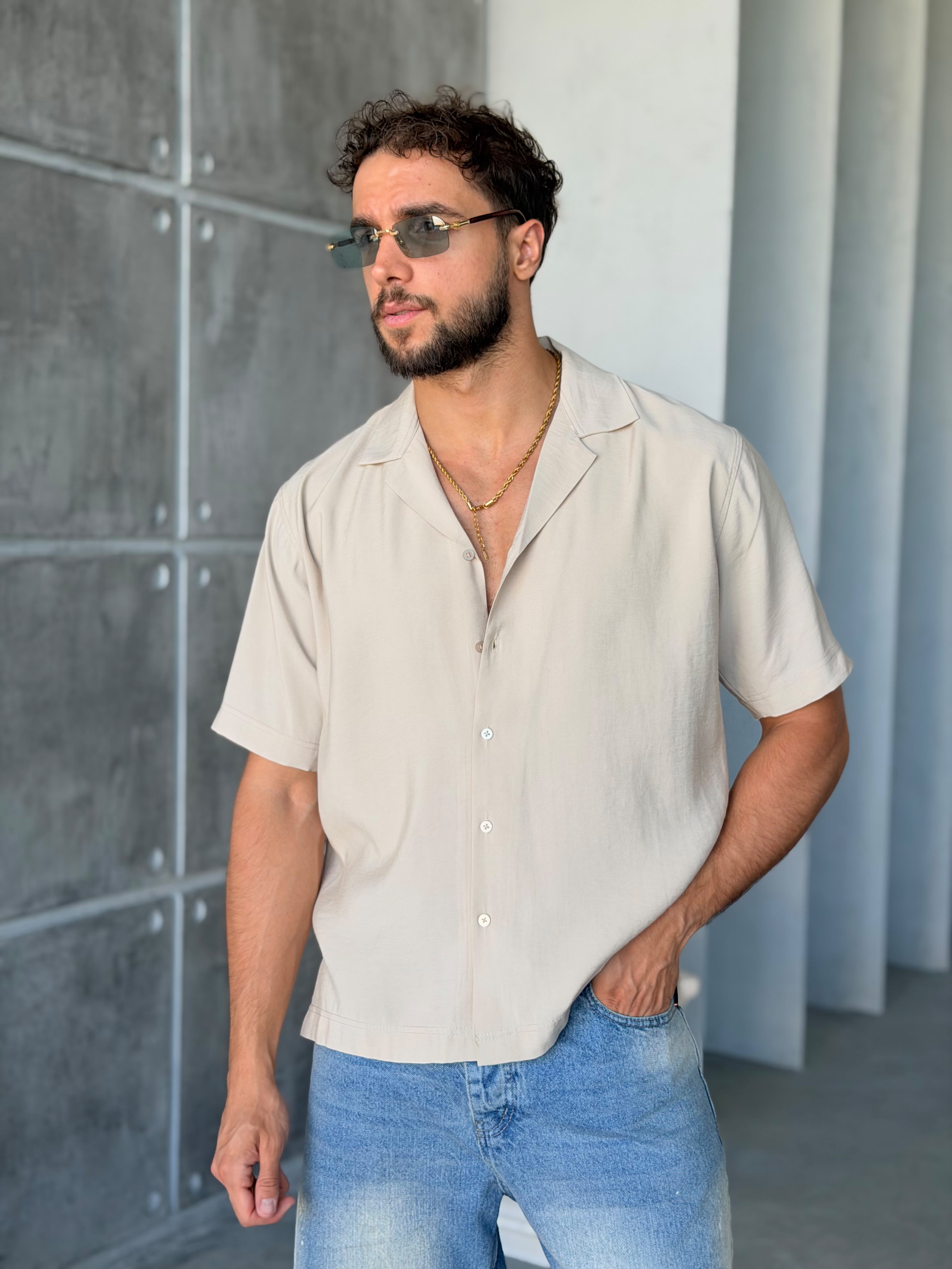 Shirt Modal Oversize - Cream
