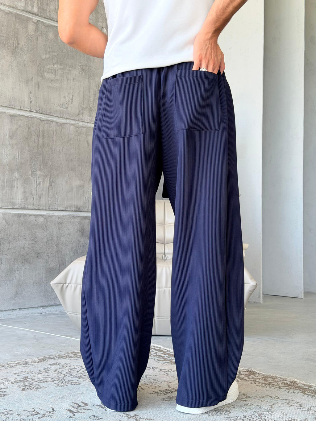 Ottoman Pants – Navy Blue