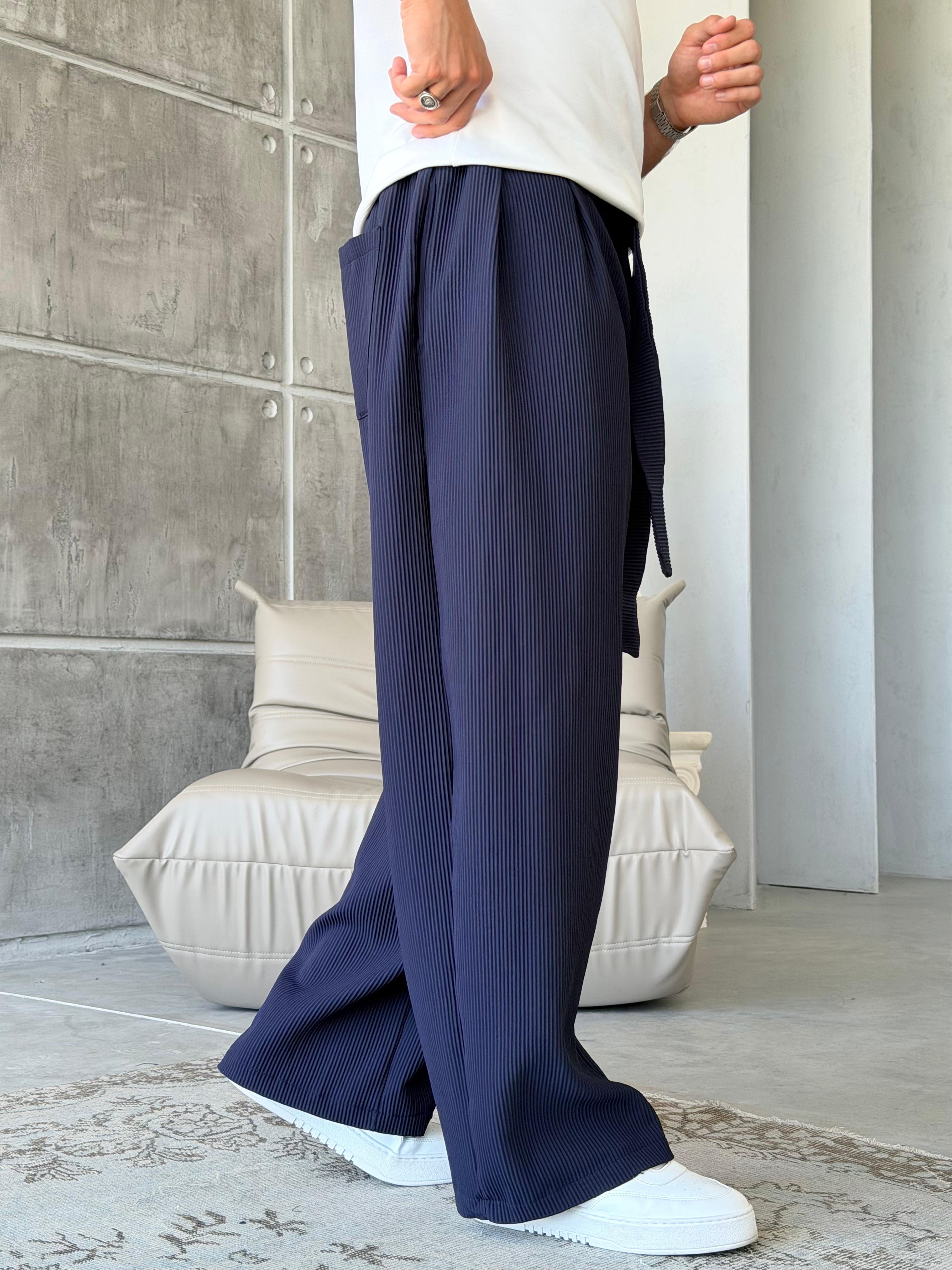 Ottoman Pants – Navy Blue