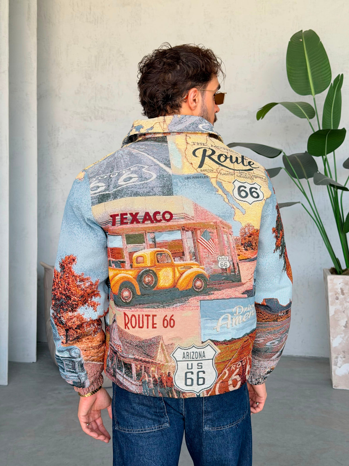 Road Trip Pattern Premium Lined Jacket