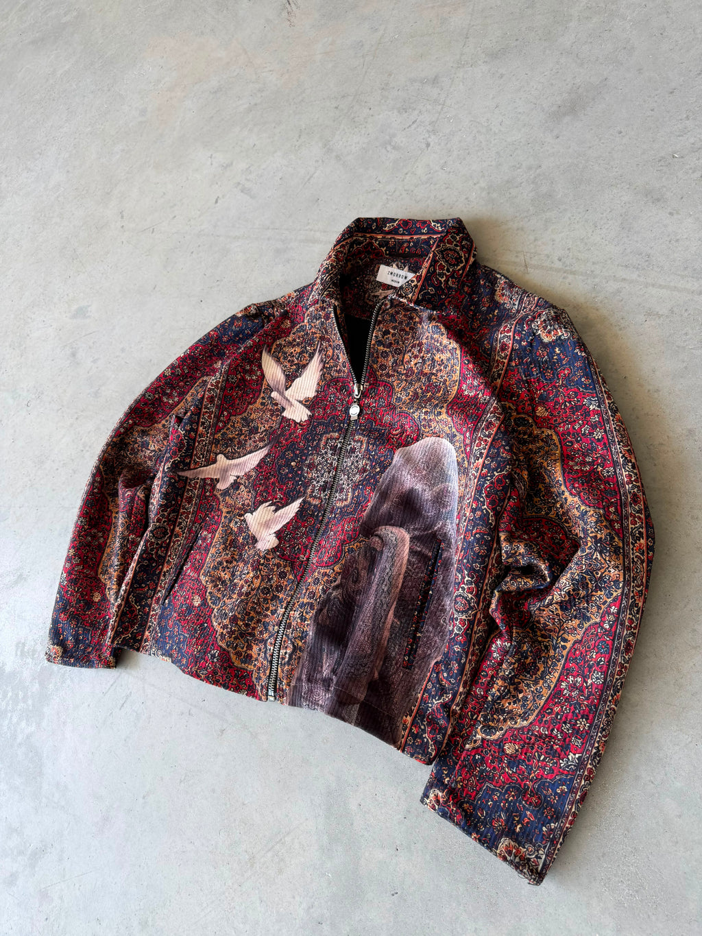 PIGEON BORDO Premium Printed Zip Jacket