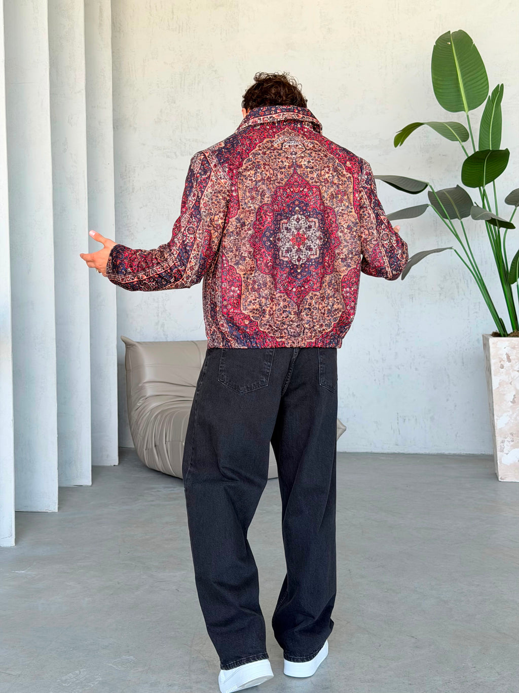 PIGEON BORDO Premium Printed Zip Jacket