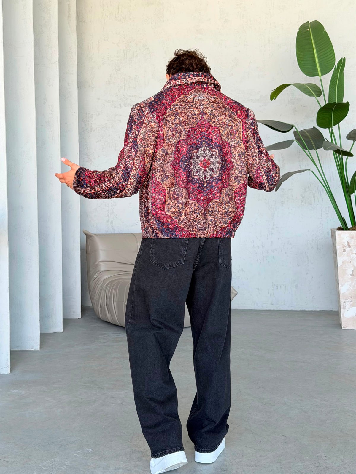 PIGEON BORDO Premium Printed Zip Jacket
