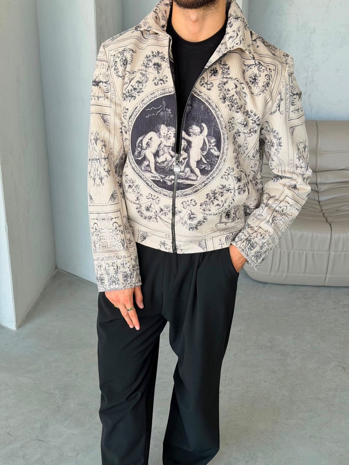 ANGEL Premium Printed Zip Jacket