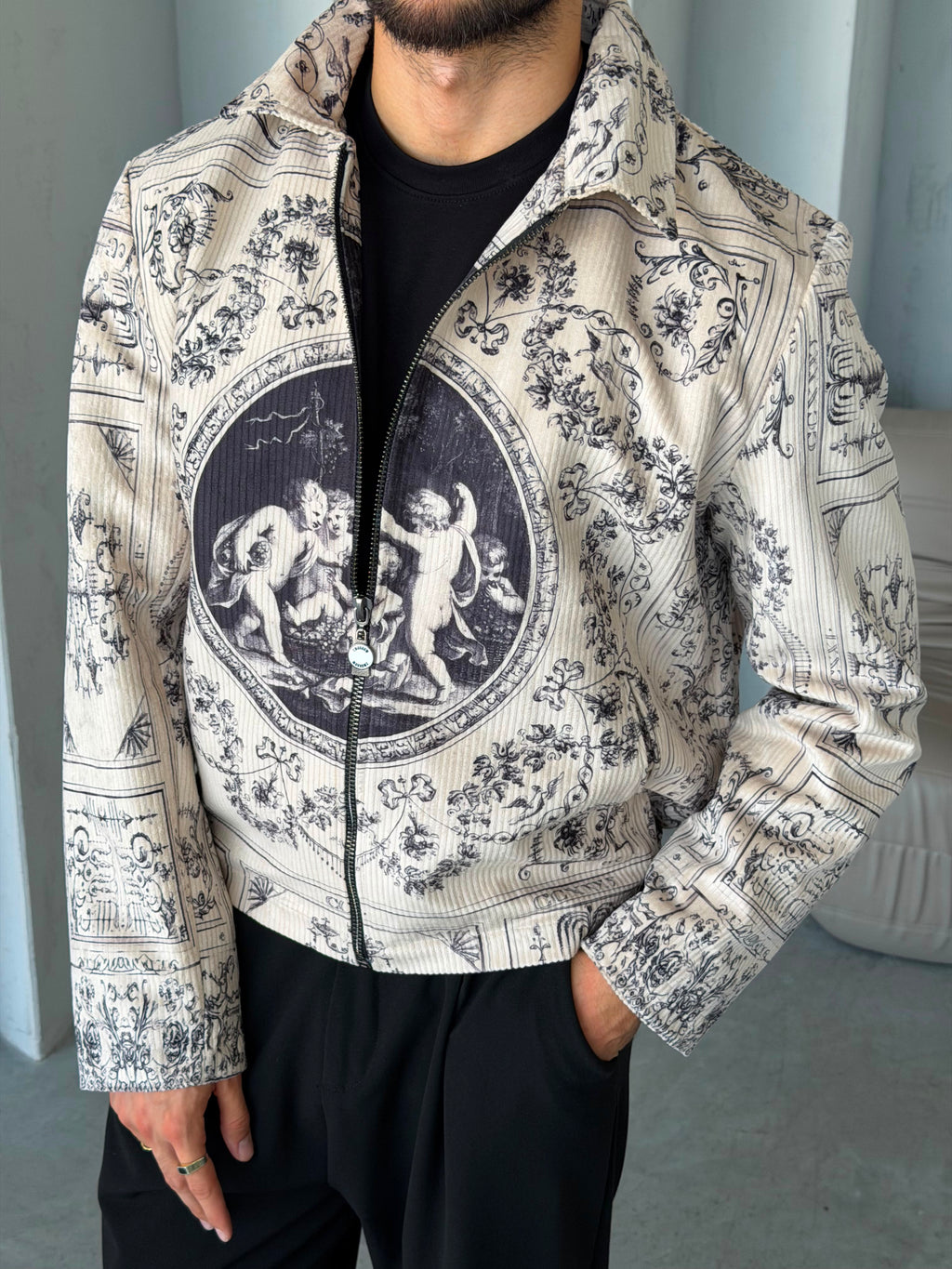 ANGEL Premium Printed Zip Jacket