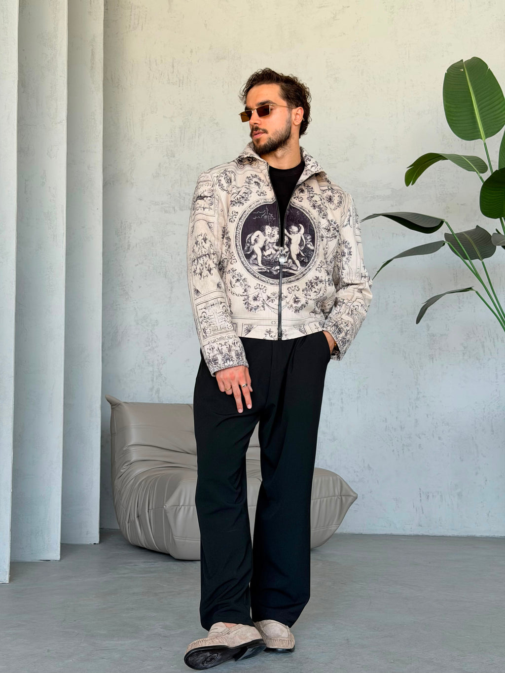 ANGEL Premium Printed Zip Jacket