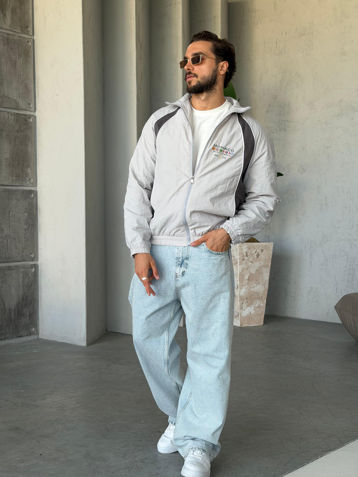 Monaco Stripe Zip Jacket – ICE GRI