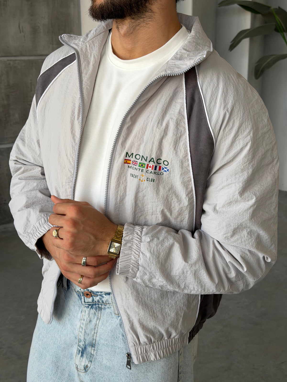 Monaco Stripe Zip Jacket – ICE GRI