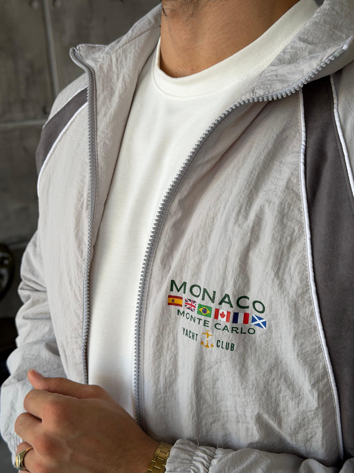 Monaco Stripe Zip Jacket – ICE GRI