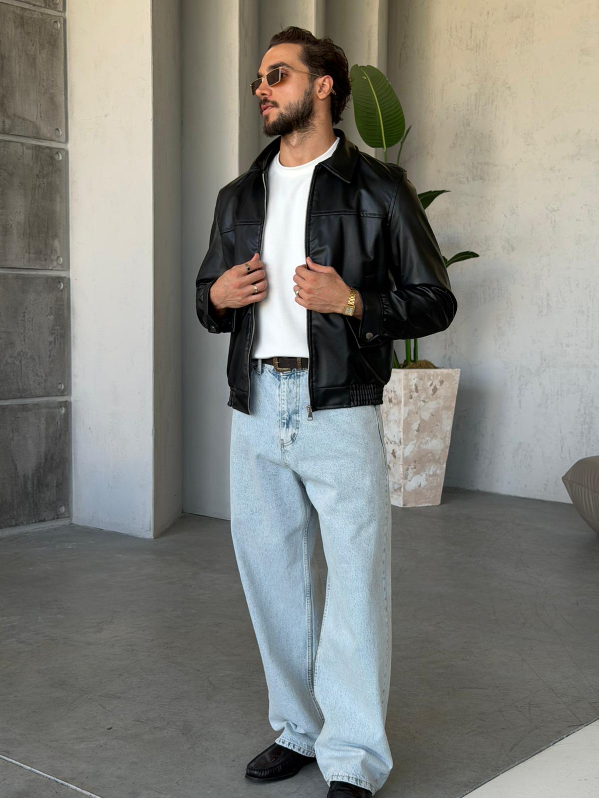 Soft Leather Jacket – BLACK