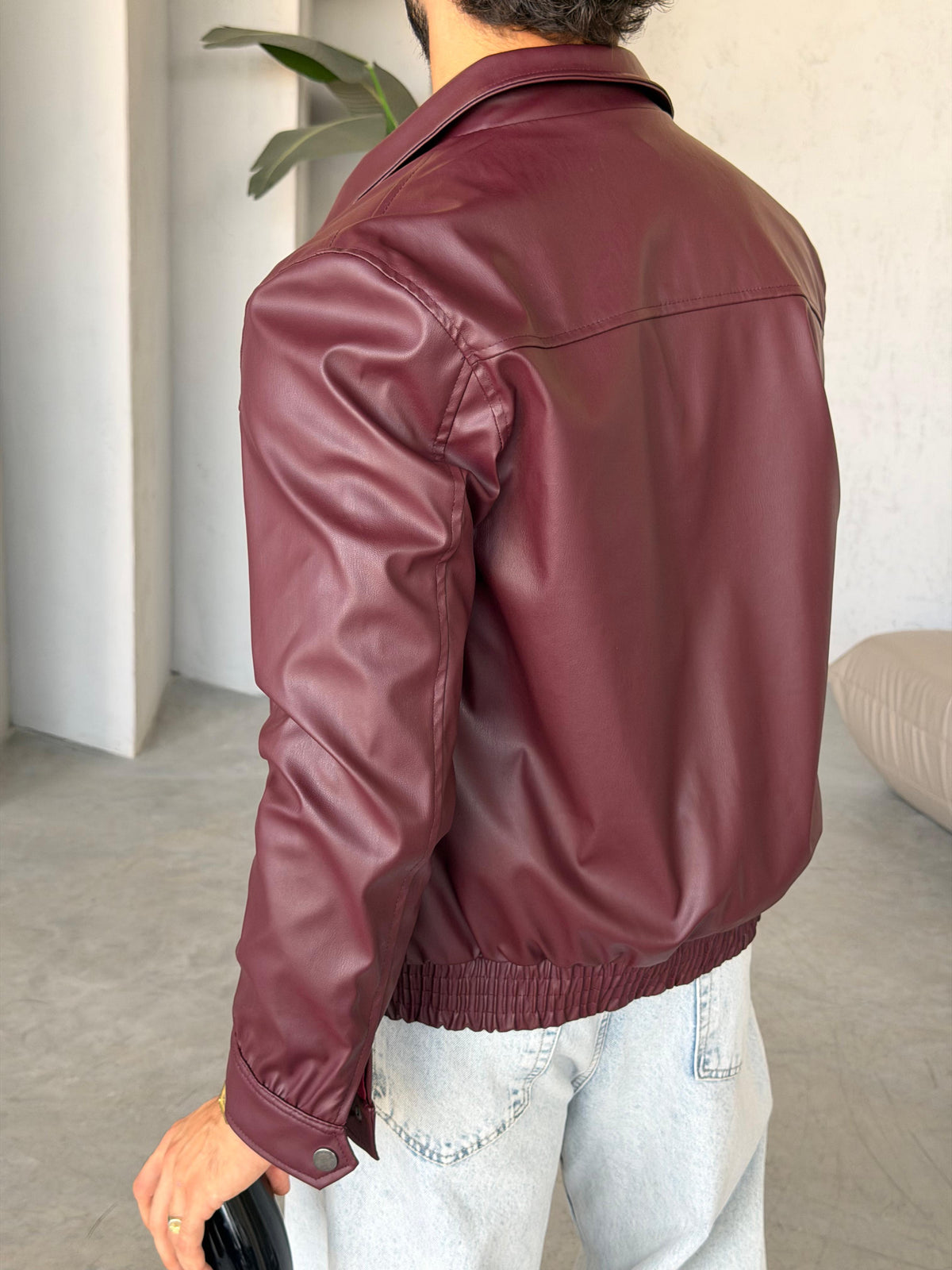 Soft Leather Jacket – Bordo