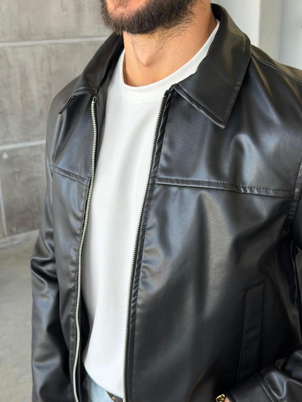 Soft Leather Jacket – BLACK