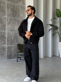 Corduroy Bomber Jacket – Black