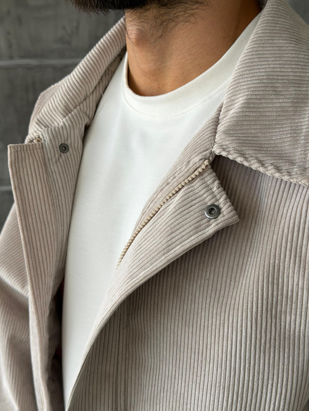 Corduroy Bomber Jacket – Cream