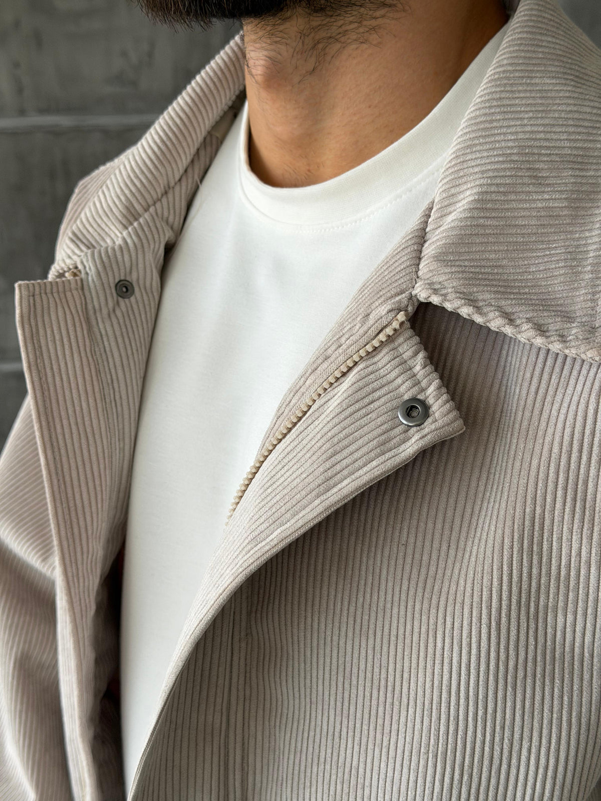Corduroy Bomber Jacket – Cream