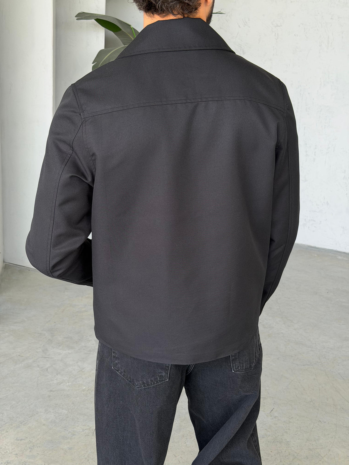 Modern Trench Jacket – Black