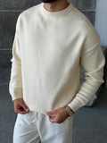Premium Double Interlock Knit Sweater – Cream