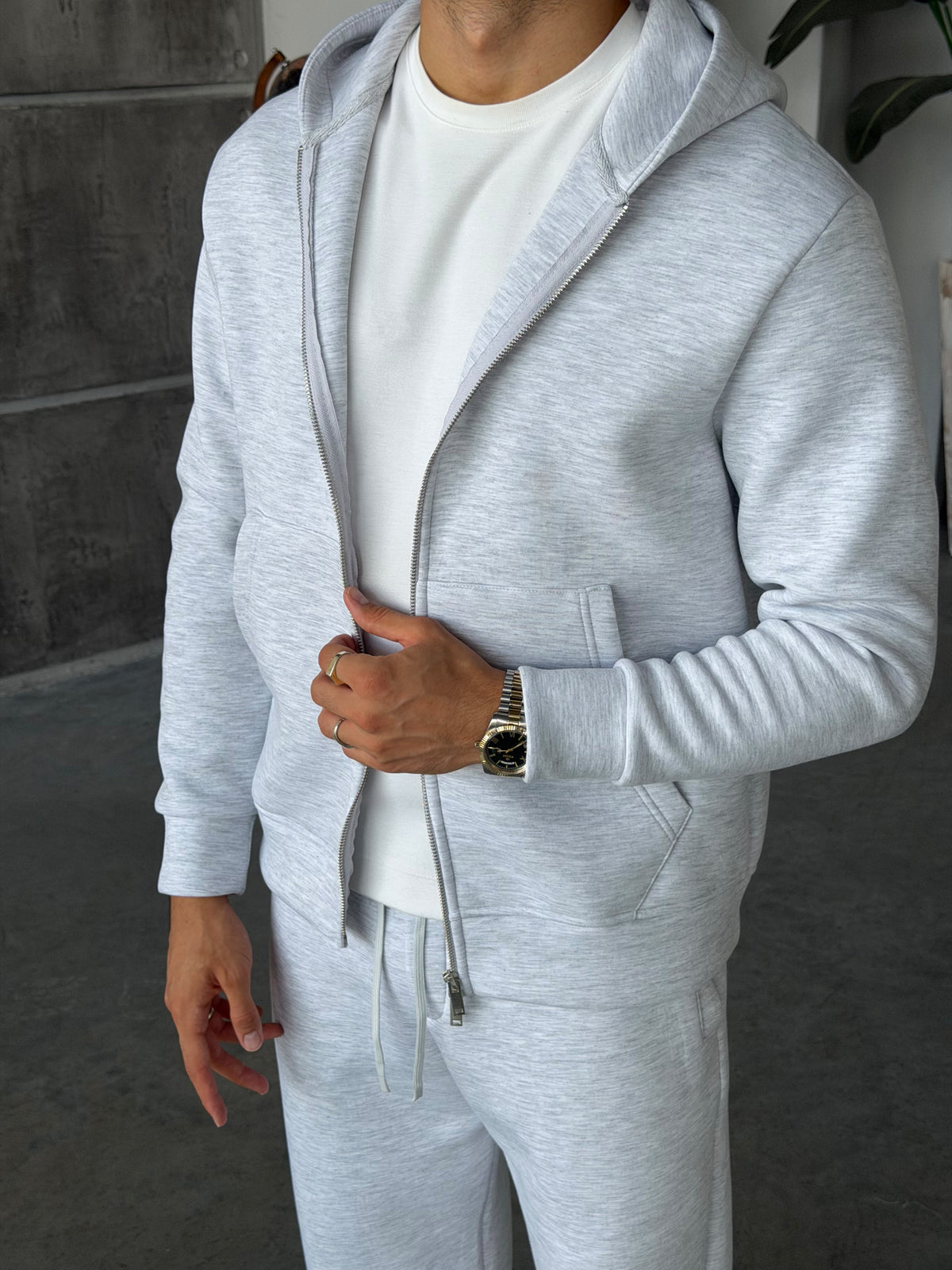 Double Face Tracksuit Set – Gri