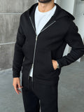 Double Face Tracksuit Set – Black