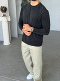 Washed Modal Basic Sweatshirt - Black