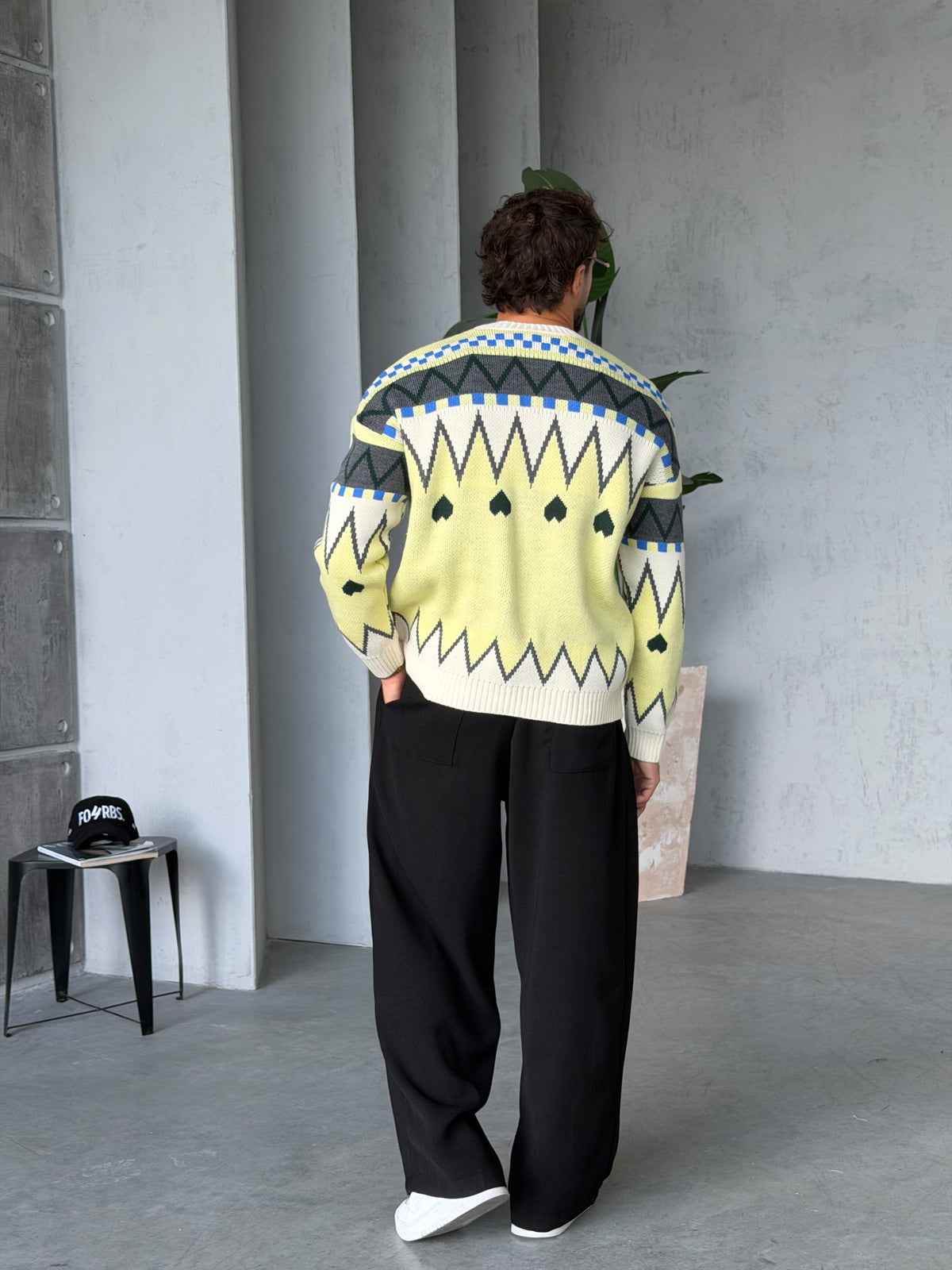 Ethnic Pattern Pocket Knit Cardigan
