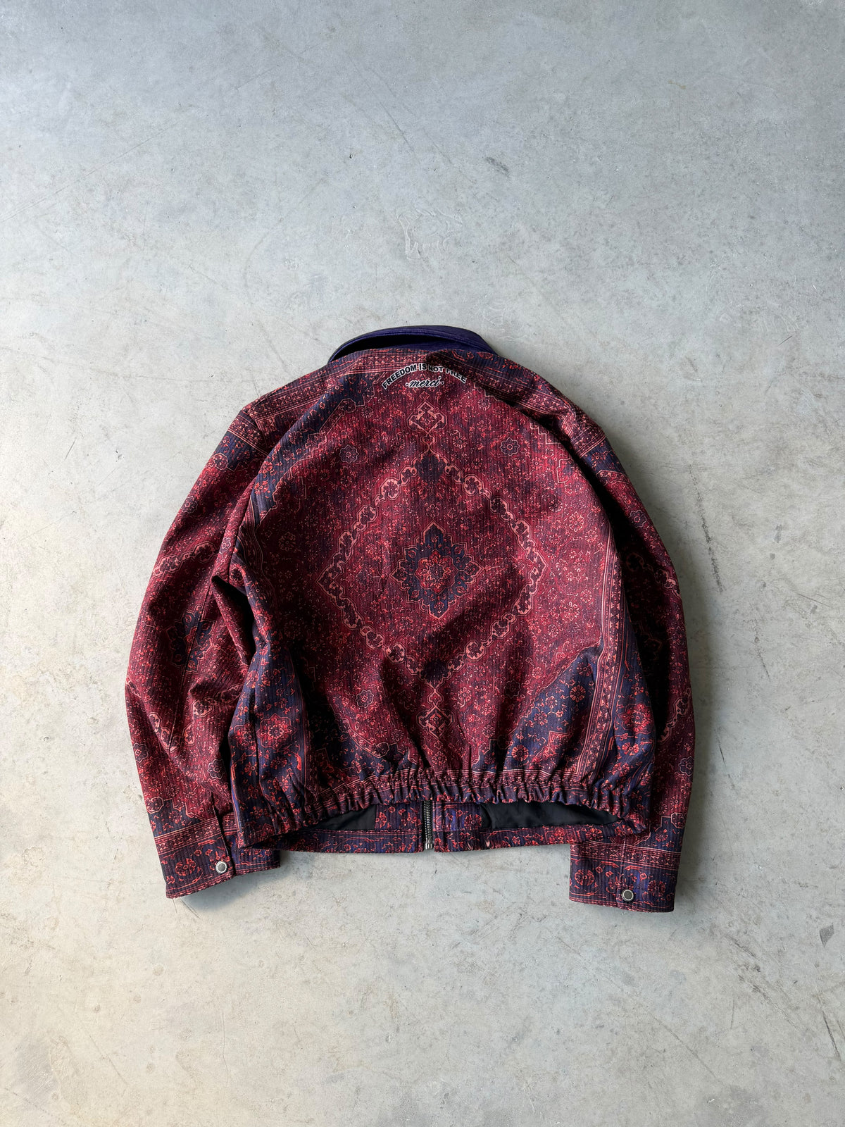 Camel Pattern Zip-Up Jacket
