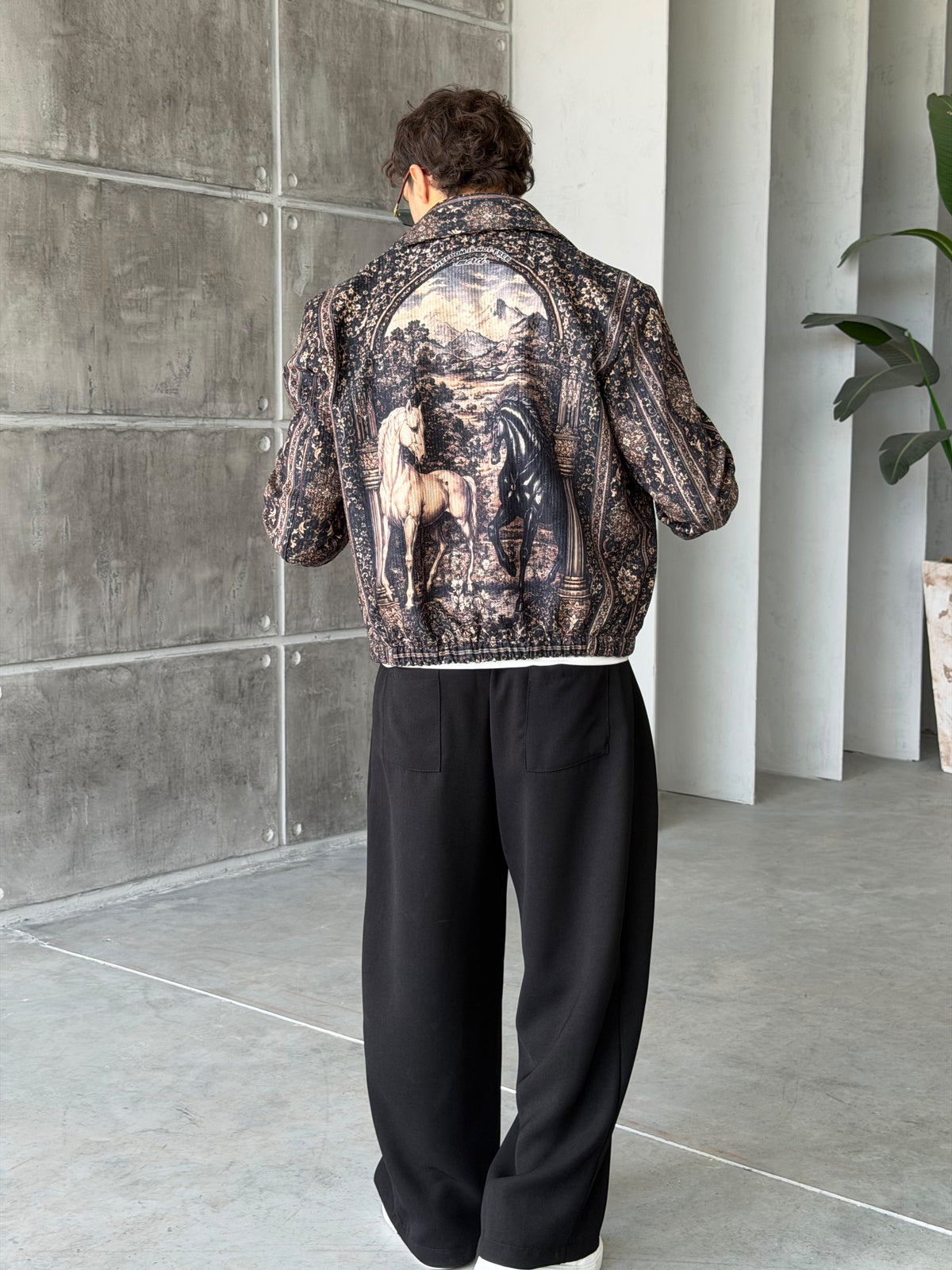 Wild Pattern Zip-Up Jacket