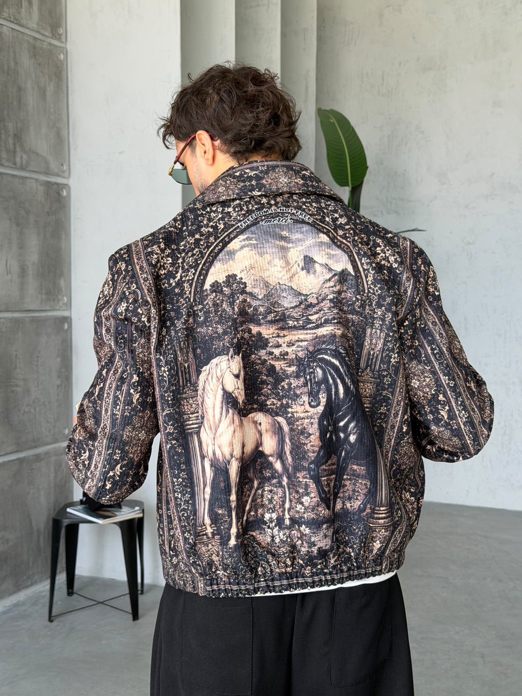 Wild Pattern Zip-Up Jacket