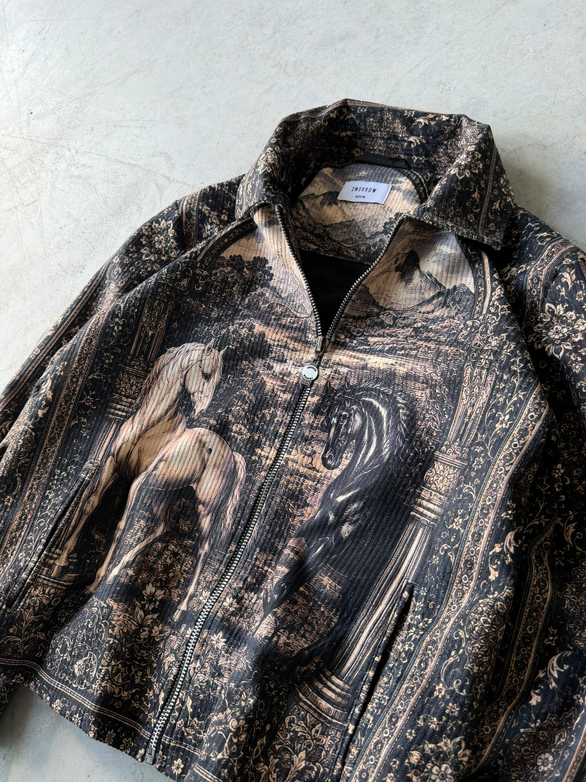 Wild Pattern Zip-Up Jacket