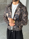 Wild Pattern Zip-Up Jacket