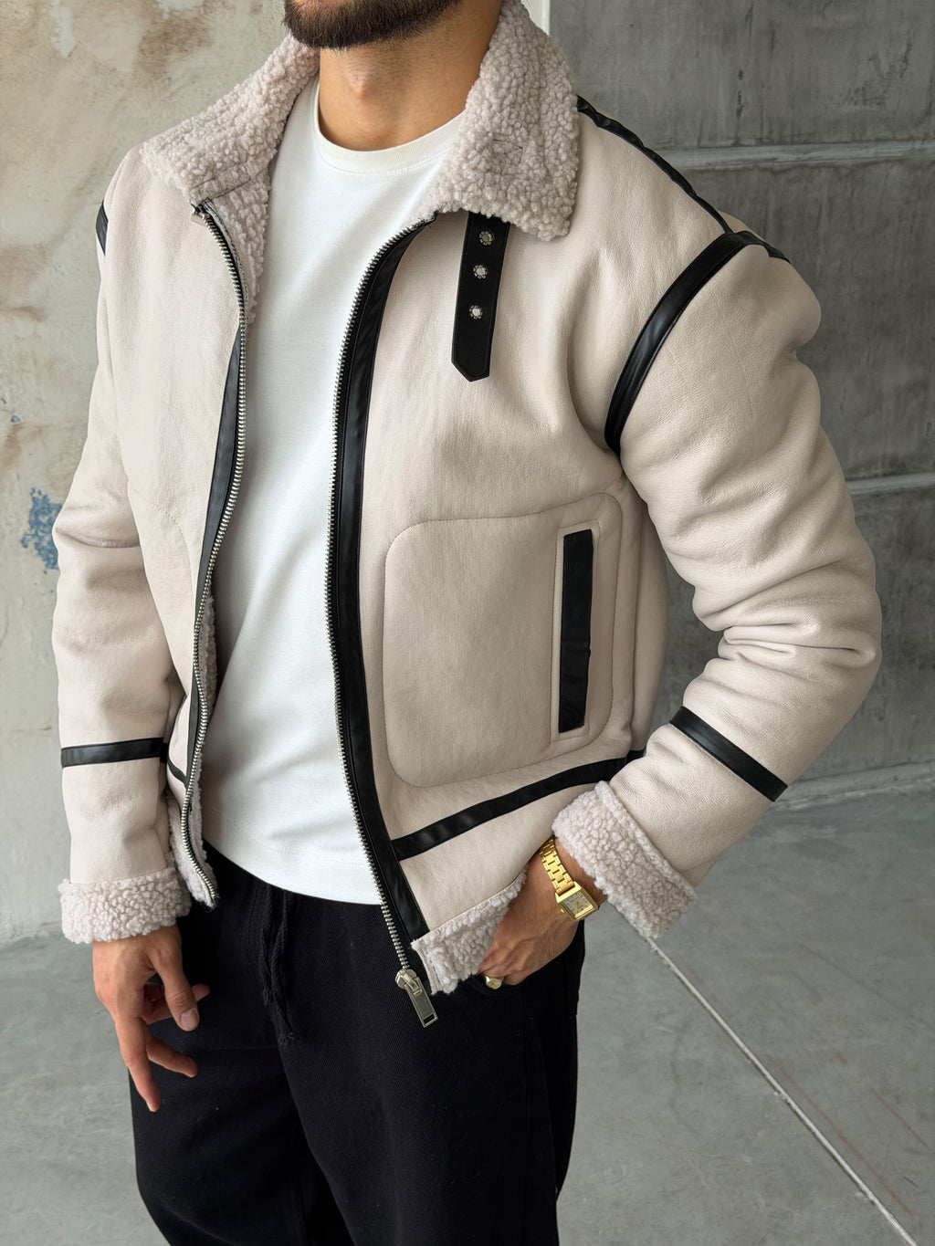 Vintage Pilot Jacket – Stone