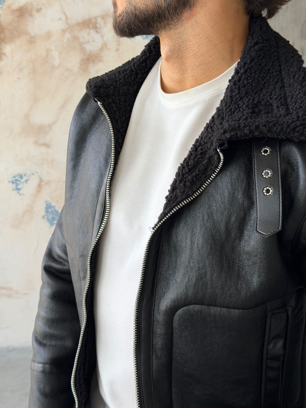 Vintage Pilot Jacket – Black