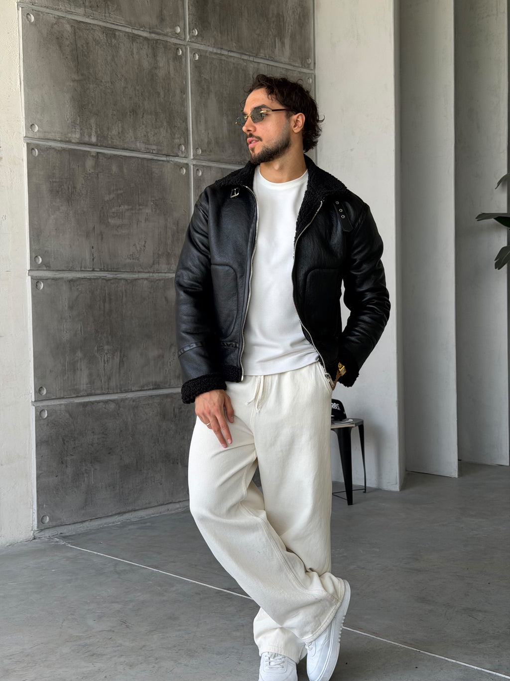 Vintage Pilot Jacket – Black