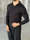 Soft-Touch Basic Polo Shirt – Black