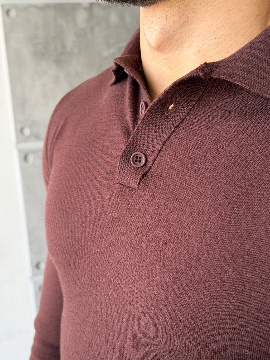 Soft-Touch Basic Polo Shirt – Brown