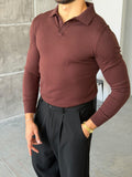 Soft-Touch Basic Polo Shirt – Brown