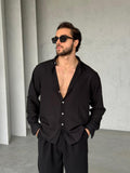 Striped Oversized Shirt - Black | GML.03
