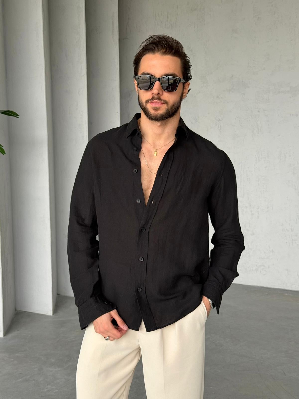 Premium Cotton Shirt – Black | GML.04