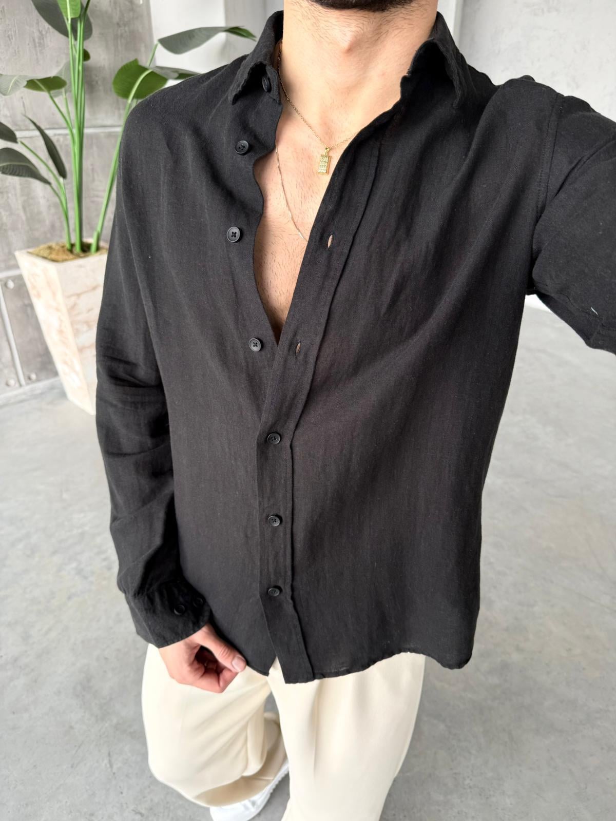 Premium Cotton Shirt – Black | GML.04