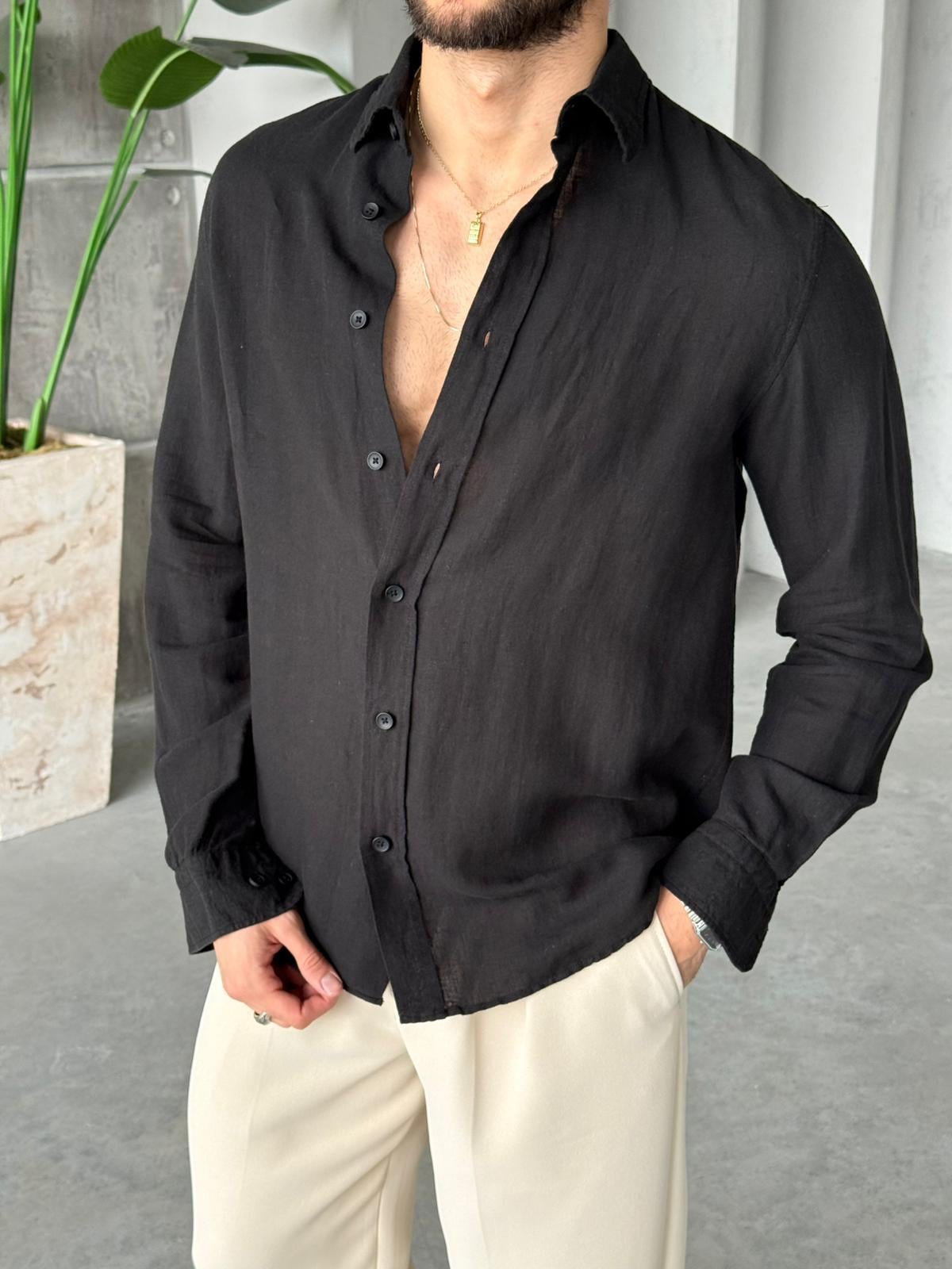 Premium Cotton Shirt – Black | GML.04