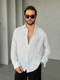 Premium Cotton Linen Shirt – White | GML.04