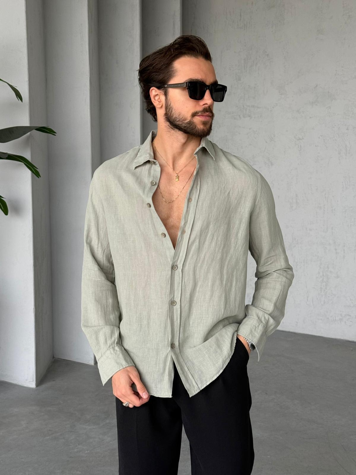 Premium Cotton Linen Shirt – Khaki | GML.04