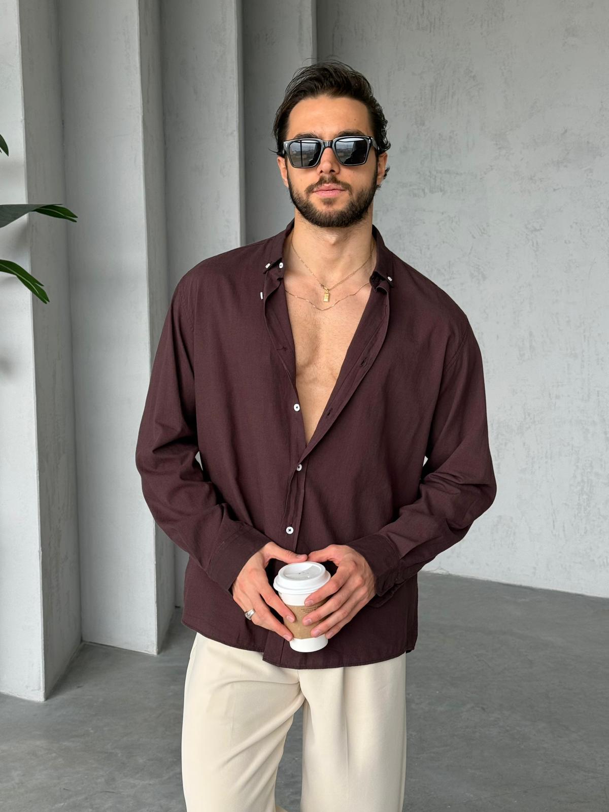 Fresh Linen Shirt - Brown | GML.05