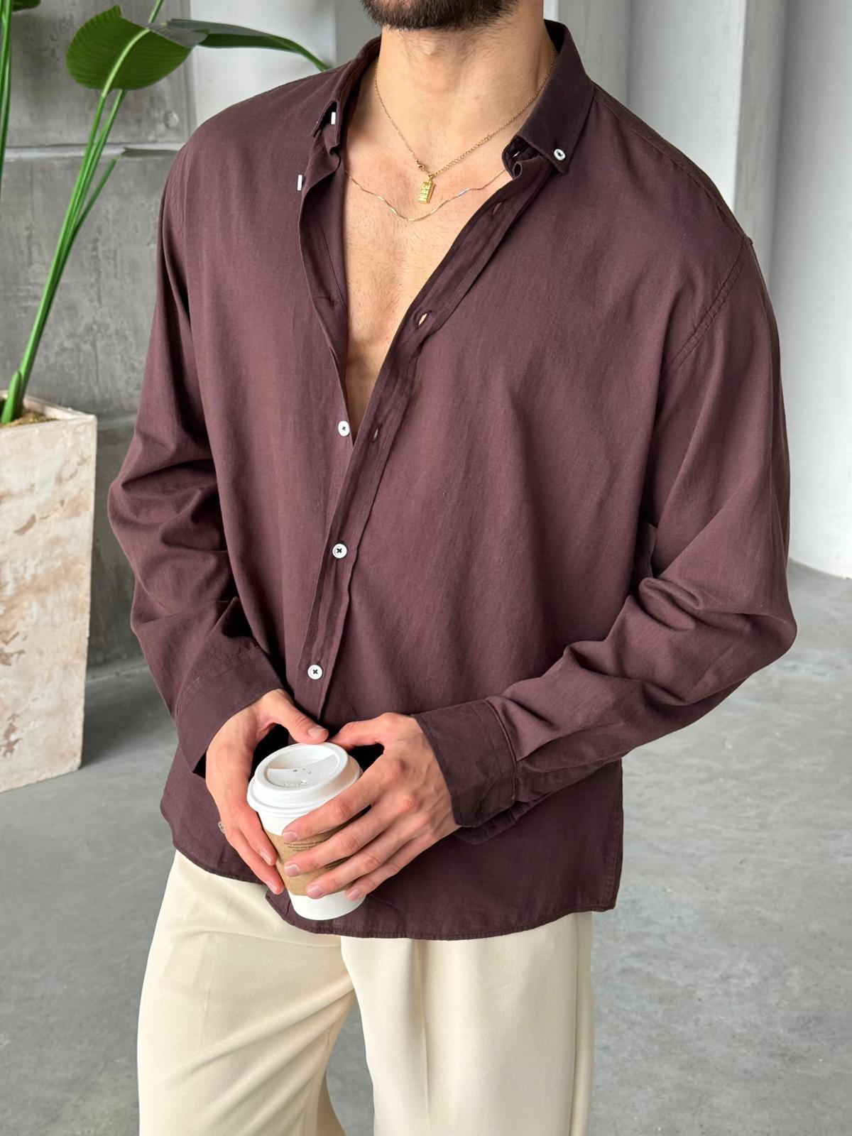 Fresh Linen Shirt - Brown | GML.05