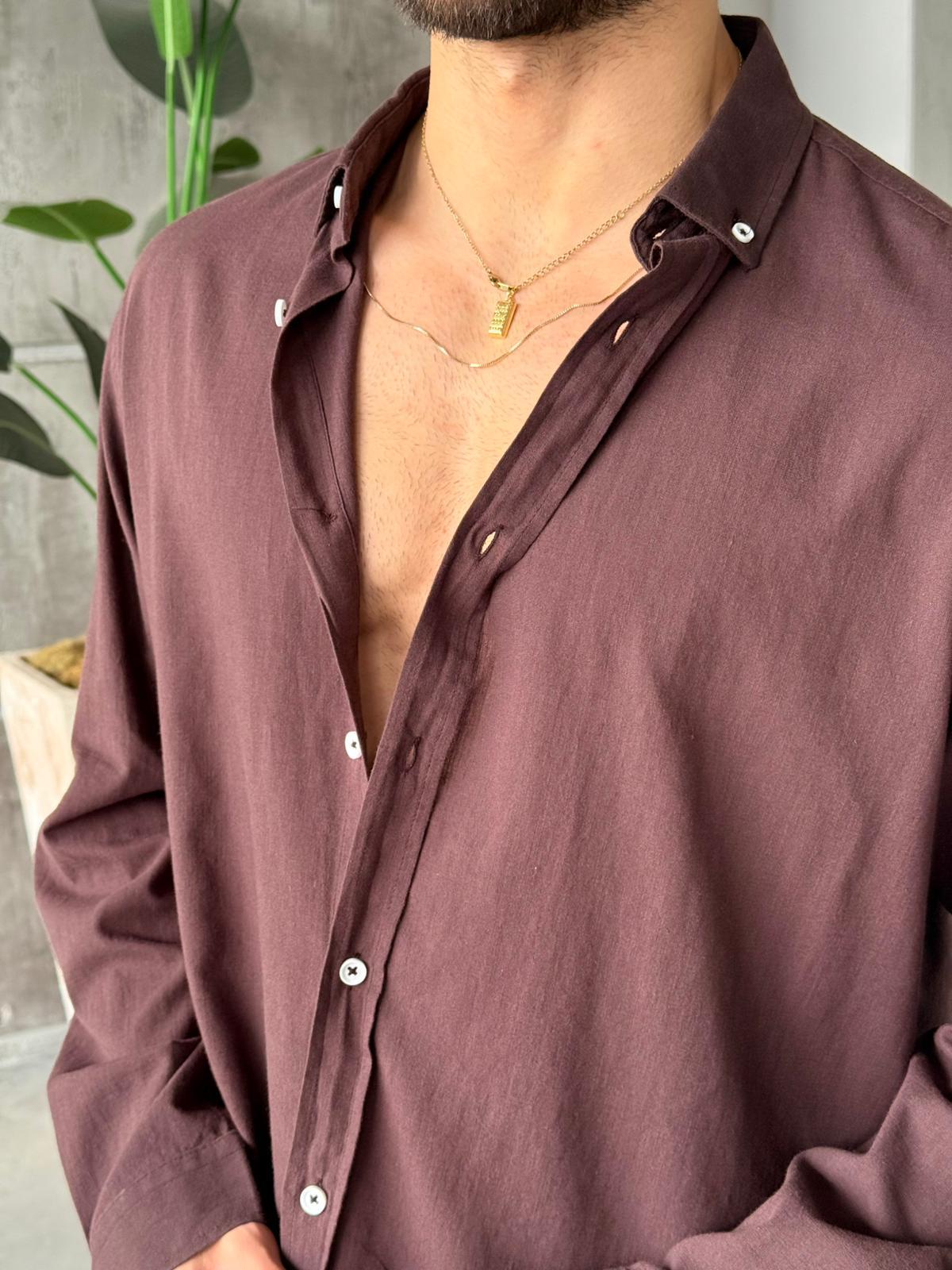 Fresh Linen Shirt - Brown | GML.05